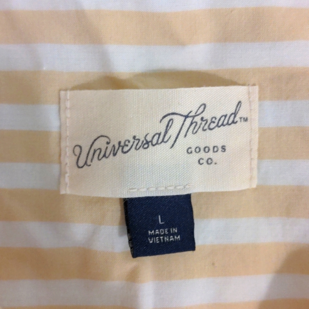 Universal Thread 100% cotton olive xl / yellow large collared tops used bundle - Picture 7 of 7
